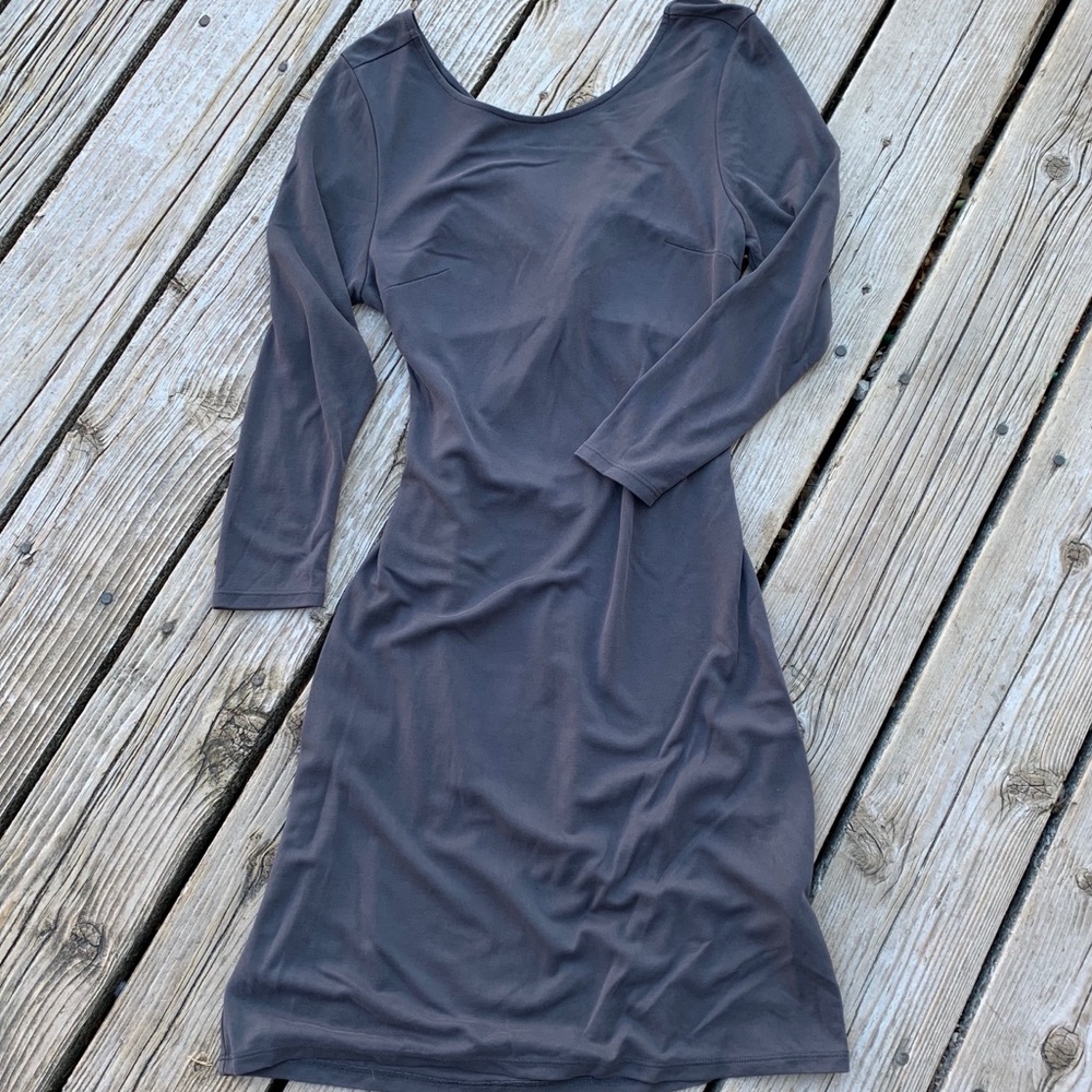 Body con grey super soft criss-cross back dress